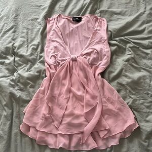 Late 90s/Y2K light pink flowy tank